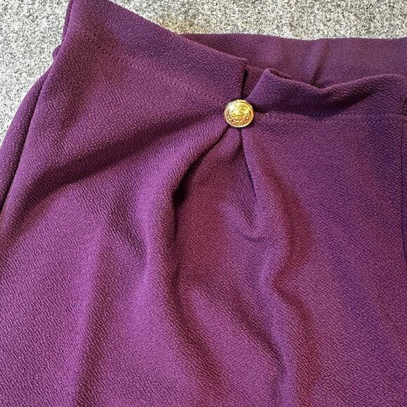 SHEIN Purple Work Career Business Pants WMNS 1X Elegant Professional Corporate - Picture 3 of 11